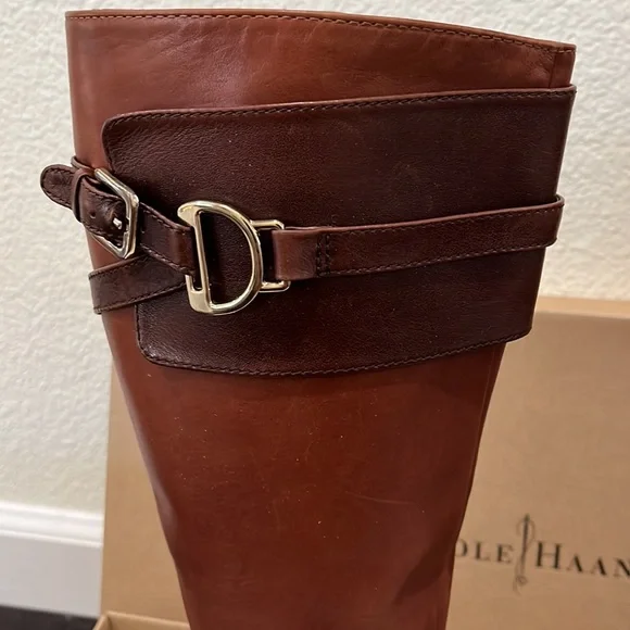 Cole Han x Nike Air Poppy Bit Tall Leather Boot. Size 5.5B - Picture 4 of 12